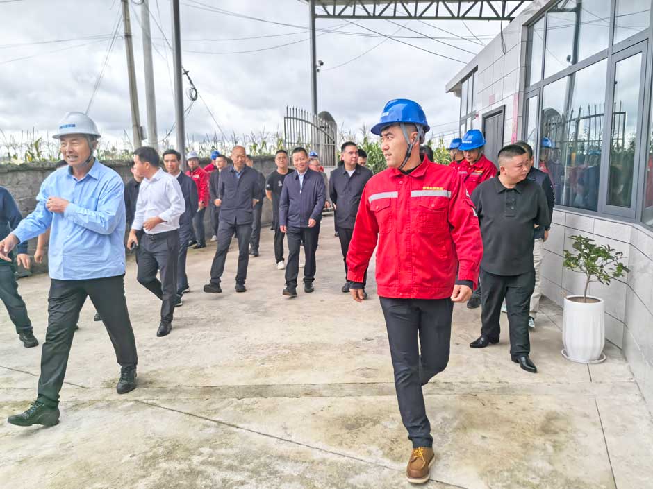 云南省市領導視察綠環旗下大海子瓦斯發電電站