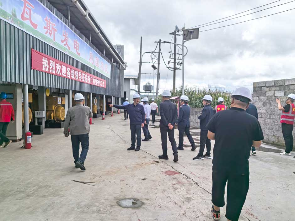 云南省市領導視察綠環旗下大海子瓦斯發電電站