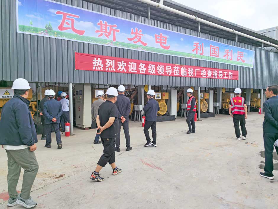 云南省市領導視察綠環旗下大海子瓦斯發電電站